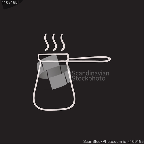 Image of Coffee turk sketch icon.