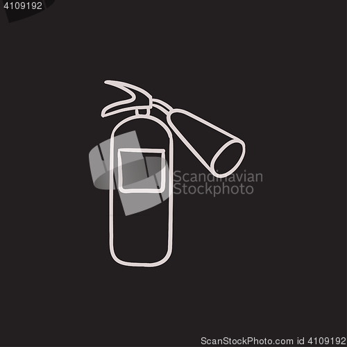 Image of Fire extinguisher sketch icon.