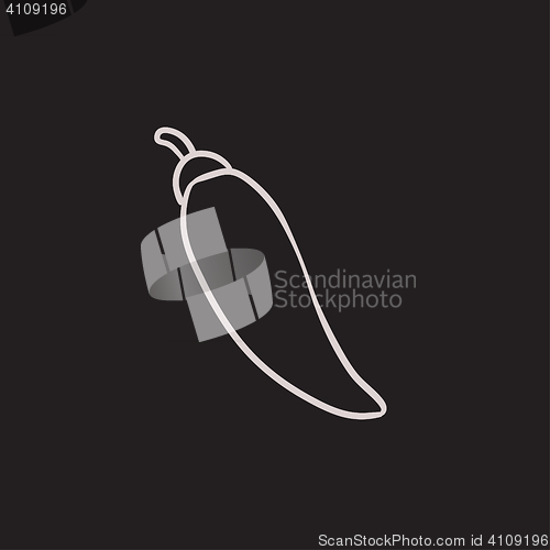 Image of Chilli sketch icon.