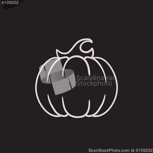 Image of Pumpkin sketch icon.