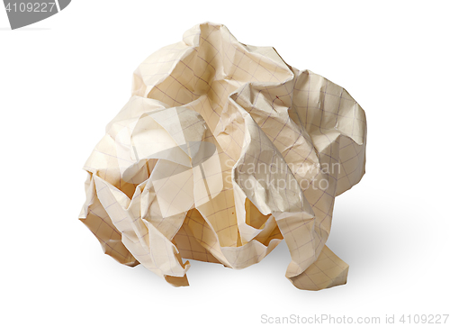 Image of Crumpled page from a school notebook