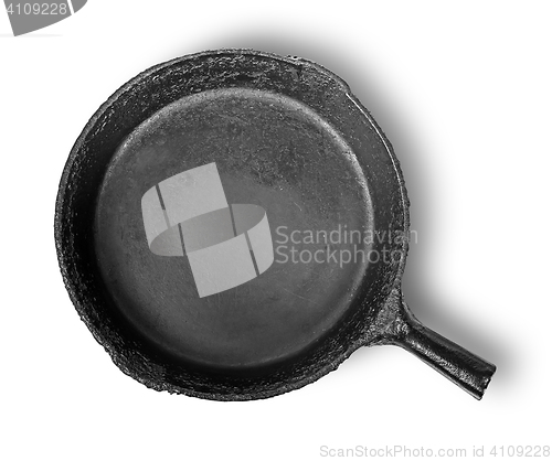 Image of Empty old cast iron frying pan