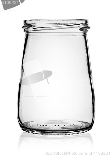 Image of Empty glass jar without cap