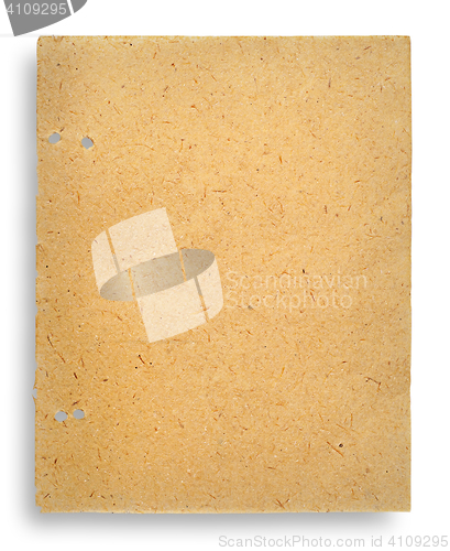 Image of One sheet of old yellowed parchment paper