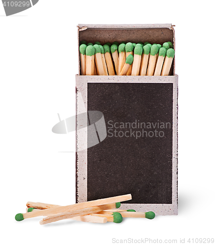 Image of Open box of matches and several beside