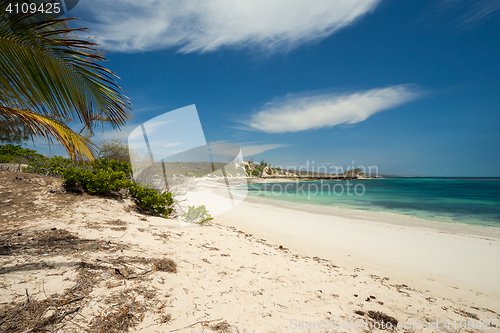 Image of paradise sand beach in Madagascar, Antsiranana, Diego Suarez