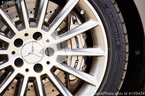 Image of Kiev, Ukraine - OCTOBER 4, 2016: Mercedes Benz star experience. The interesting series of test drives