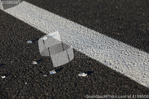 Image of glass on the pavement