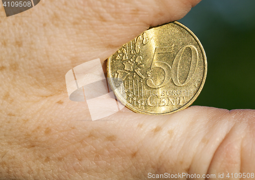 Image of Euro photographed close up