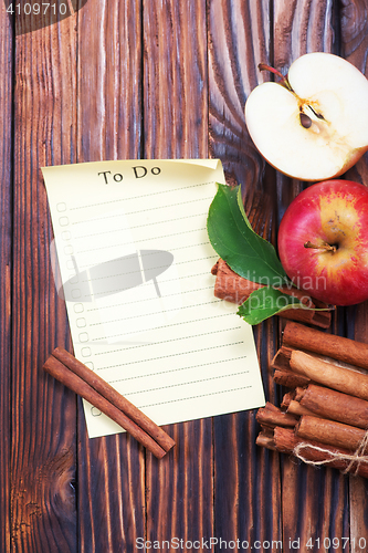 Image of apples with cinnamon