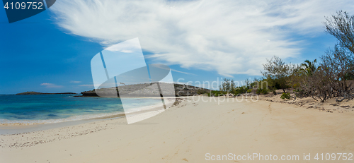 Image of paradise sand beach in Madagascar, Antsiranana, Diego Suarez