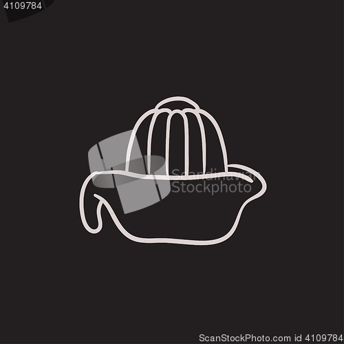 Image of Lemon squeezer sketch icon.