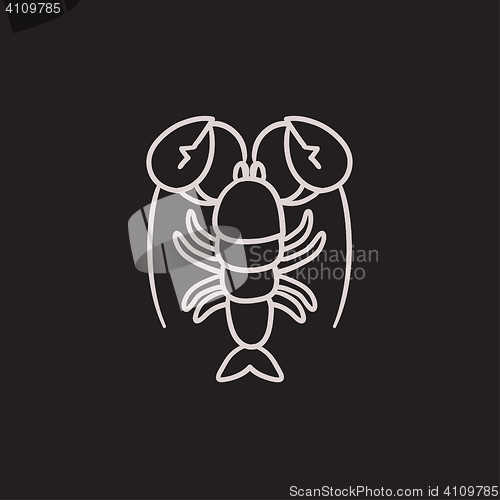 Image of Lobster sketch icon.