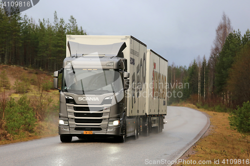 Image of New Next Generation Scania R500 Trailer Truck on Test Drive