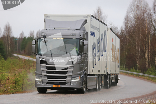 Image of New Next Generation Scania R500 Trailer Truck on Test Drive