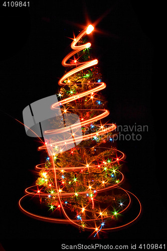 Image of color christmas tree
