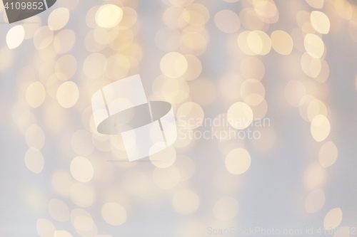 Image of christmas decoration or garland lights bokeh