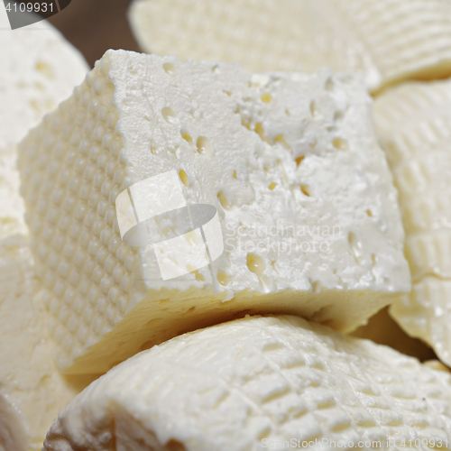 Image of Cheese and greens closeup