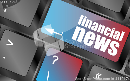 Image of financial news button on computer keyboard vector, keyboard keys, keyboard button