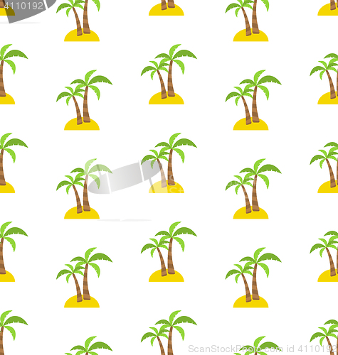 Image of Abstract Seamless Pattern with Tropical Palm Trees. Summer Backg