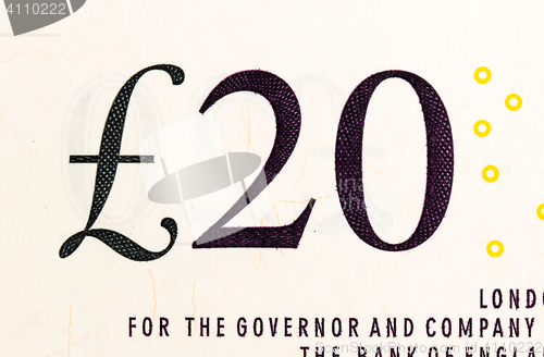 Image of Pound currency background - 20 Pounds