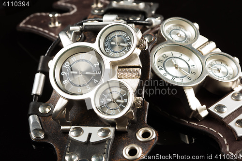 Image of unusual watches. several alternatives dials