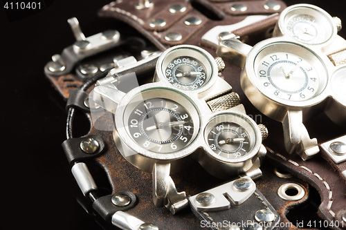 Image of unusual watches. several alternatives dials