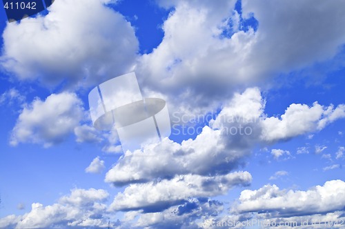 Image of Blue sky with white clouds