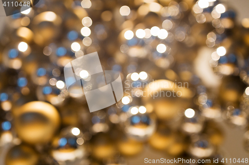 Image of golden christmas decoration or garland of beads