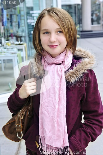 Image of Teenage girl shopping