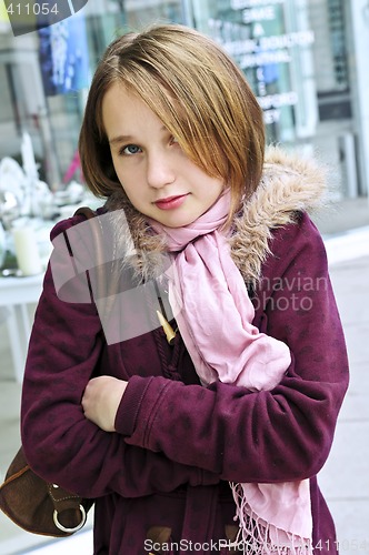 Image of Teenage girl shivering