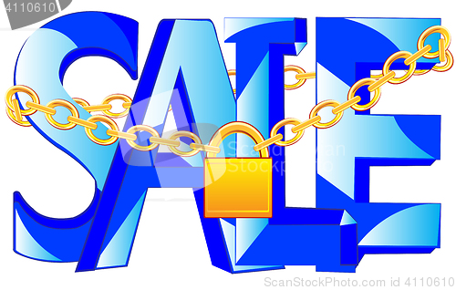 Image of Word sale on lock