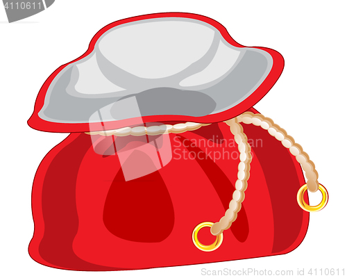 Image of Red bag on white background