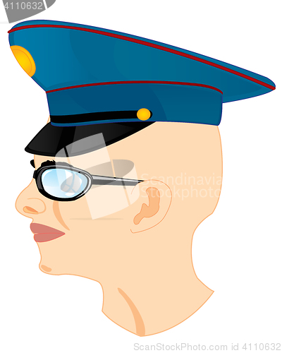 Image of Man in service cap