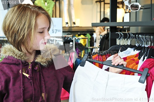 Image of Teenage girl shopping