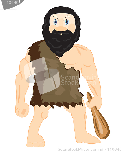 Image of Cave person with blackjack