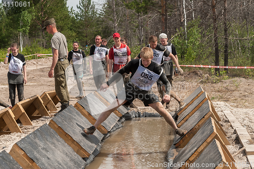 Image of Participants carry out anti-gravitation exercise