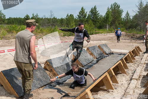 Image of Participants carry out anti-gravitation exercise