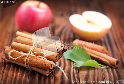 Image of apples with cinnamon