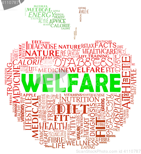 Image of Welfare Apple Means Health Check And Care