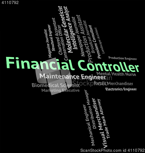Image of Financial Controller Shows Position Word And Jobs