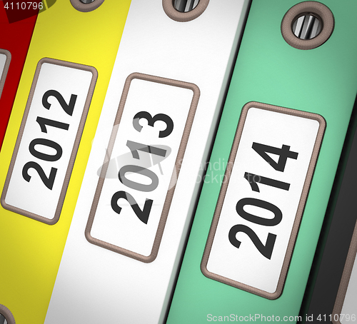 Image of Date Files Shows New Year And Organizing Business