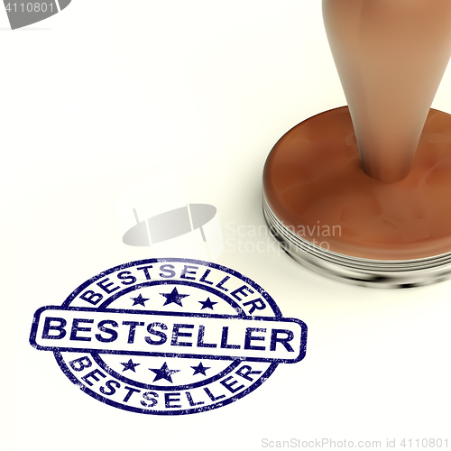 Image of Bestseller Stamp Showing Top Rated Or Leader