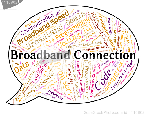 Image of Broadband Connection Represents World Wide Web And Computing