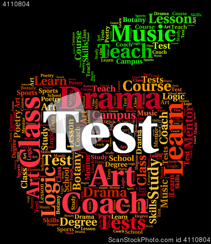 Image of Test Word Indicates Examinations Text And Assessment