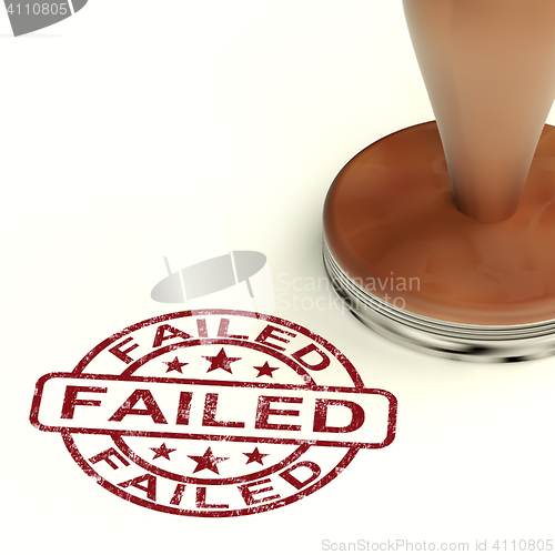 Image of Failed Stamp Showing Reject Crisis Or Failure