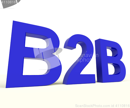 Image of B2b Word As A Sign Of Business And Commerce