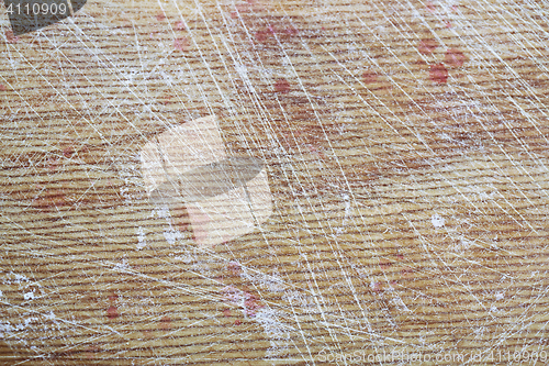 Image of Scratched wood with blood stains