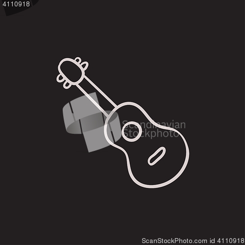 Image of Guitar sketch icon.