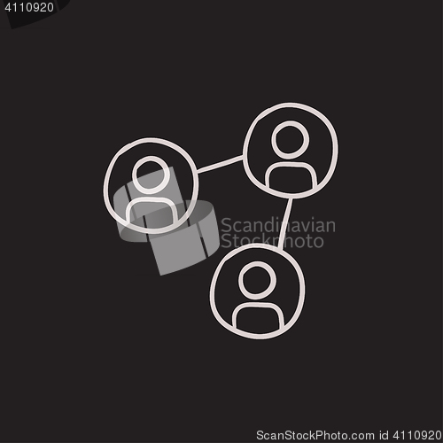 Image of Social network sketch icon.